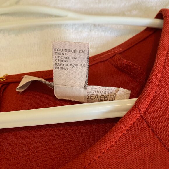 "Peplum" style dress, dark orange (copper-ish) - Picture 12 of 12